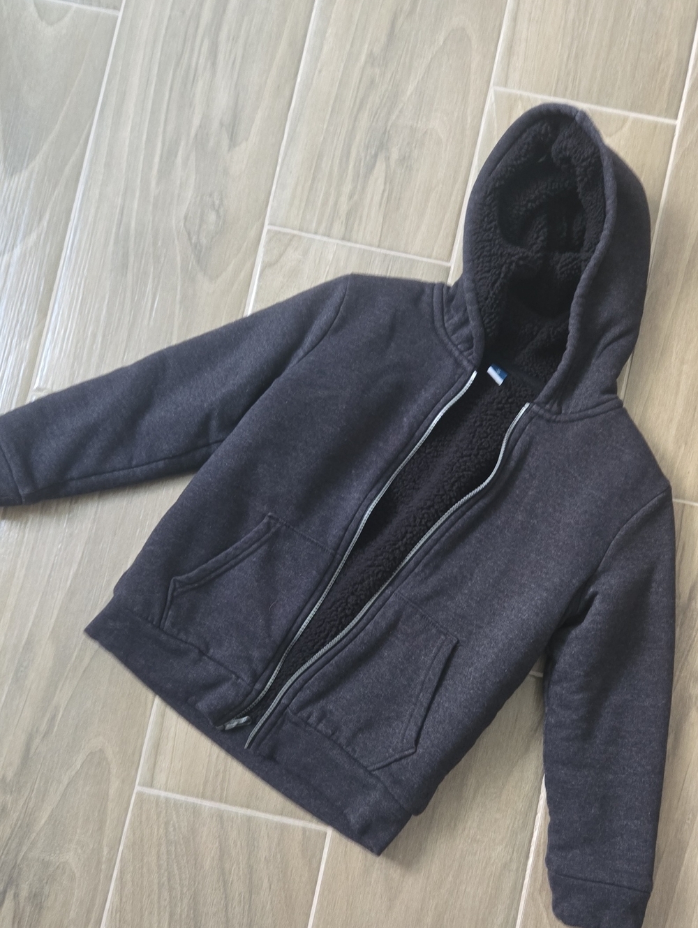 Old Navy Kids Dark Charcoal Hooded Zip Sweatshirt
